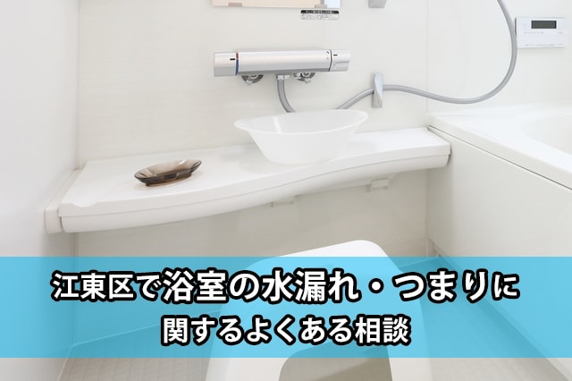 江東区の浴室の水漏れ・つまり