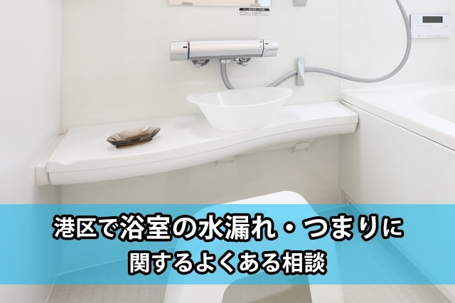 港区の浴室の水漏れ・つまり