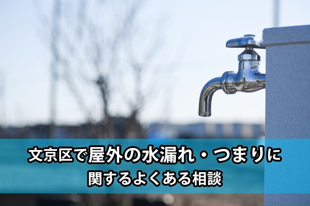 文京区の屋外の水漏れ・つまり