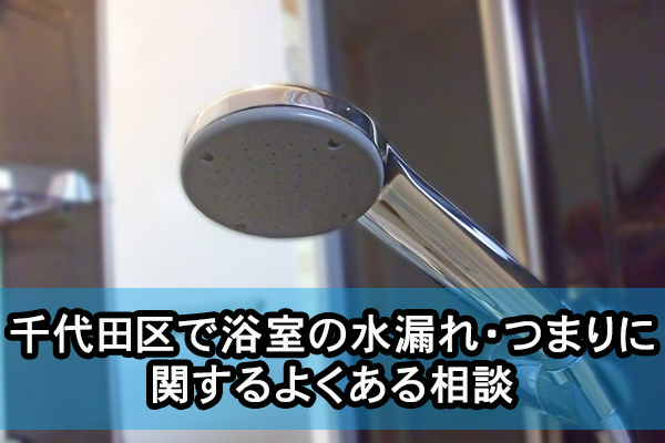 千代田区で浴室の水漏れ・つまりに関するよくある相談