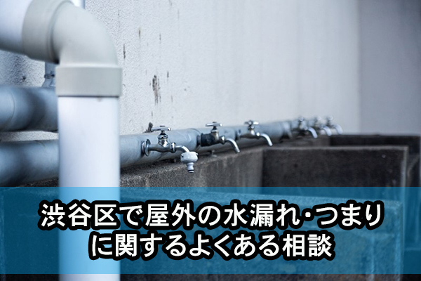 渋谷区で屋外の水漏れ・つまりに関するよくある相談