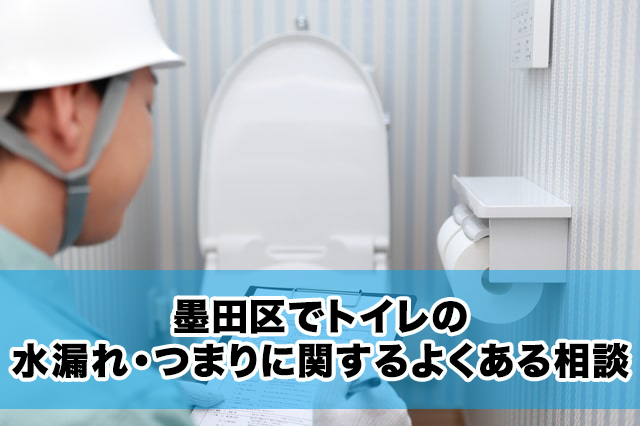 墨田区でトイレの水漏れ・つまりに関するよくある相談